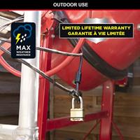 Masterlock Hangslot, Excell 64mm, messing - M15BEURDLF M15BEURDLF - thumbnail