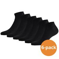 Apollo Sneakersokken Basic Bamboo Zwart 6-pack-43/46 - thumbnail