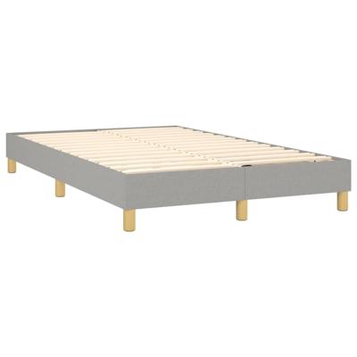 Boxspring met matras stof lichtgrijs 140x190 cm