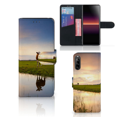 Sony Xperia L4 | Telefoonhoesje | Met pasjeshouder | Koe Sony Xperia L4 | Telefoonhoesje | Met pasjeshouder | Koe
