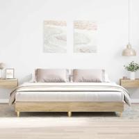 Bedframe zonder matras 200x200cm spaanplaat sonoma eikenkleurig - thumbnail