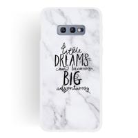 Droom tekst matte semi-transparante TPU marmeren telefoon geval voor Galaxy S10e - thumbnail