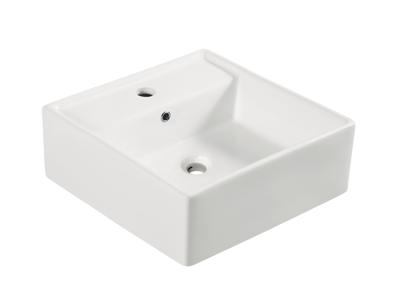 Wiesbaden Larx waskom vierkant 41 x 41 x 15 cm keramiek glans wit 32.3401