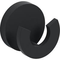 Clou Flat handdoekhaak 4.8x4.8cm dubbel Zwart mat CL/09.02066.21 - thumbnail