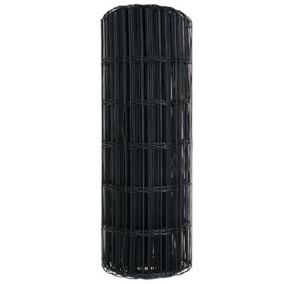 VidaXL Euro hek grijs 0,4 x 50 m pvc-gecoat ijzer