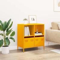 Dressoir 68x39x73,5 cm koudgewalst staal mosterdgeel - thumbnail