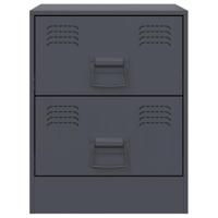 Nachtkastje 34,5x39x44 cm staal antracietkleurig - thumbnail