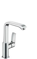 Hansgrohe Metris wastafelkraan met hoge draaibare uitloop chroom 31081000 - thumbnail