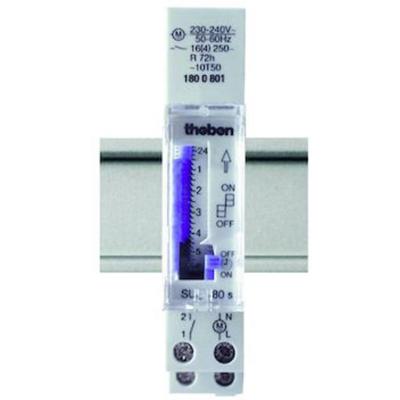Theben 1800001 DIN-rail schakelklok Analoog 230 V Theben 1800001 DIN-rail schakelklok Analoog 230 V