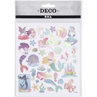 Creativ Company Stickers, zeemeerminnen, vel 15x16,5 cm, ca. 32 stuk, 1 vel - thumbnail