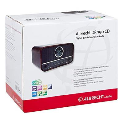 Albrecht DR 790 Radio/CD-speler DAB+, VHF (FM) AUX, Bluetooth, CD Bruin Albrecht DR 790 Radio/CD-speler DAB+, VHF (FM) AUX, Bluetooth, CD Bruin