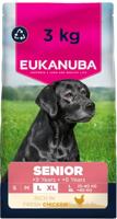 Eukanuba Senior Hondenvoer met verse kip voor grote rassen, premium droogvoer voor oudere honden, 3 kg - thumbnail
