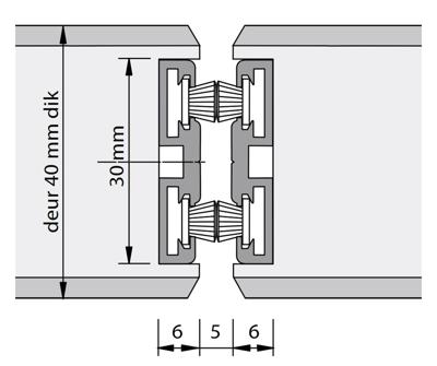 Alprokon borstelprofiel 3010 F1 40mm 2400mm
