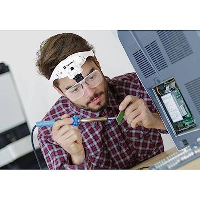 TOOLCRAFT 2469761 Loepbril Met LED-verlichting Vergrotingsfactor: 3.5 x, 2.5 x, 2.0 x, 1.5 x, 1.0 x Lensgrootte: (l x b) 95 mm x 34 mm