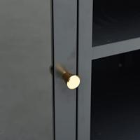 Tv-meubel 105x35x52 cm staal en glas antracietkleurig - thumbnail