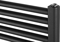 Ben Lineos handdoekradiator met handdoekhouder 1067W 50x177,5cm mat grafiet zwart - thumbnail