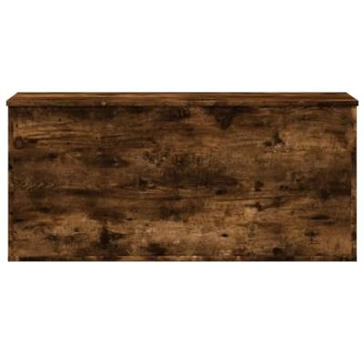 Opbergbox 100x42x46 cm bewerkt hout gerookt eikenkleurig Opbergbox 100x42x46 cm bewerkt hout gerookt eikenkleurig
