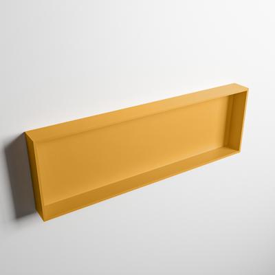 MONDIAZ EASY Nis 89,5x29,5cm in solid surface kleur Ocher | Ocher. 1 vak geschikt voor in- of opbouw MONDIAZ EASY Nis 89,5x29,5cm in solid surface kleur Ocher | Ocher. 1 vak geschikt voor in- of opbouw