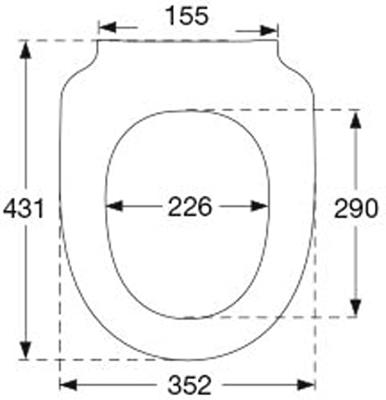 Pressalit 300+ toiletbril wit