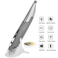 PR-06S 4-toetsen slimme draadloze optische muis met Stylus pen functie ondersteuning Stembediening/vertaling (grijs) - thumbnail