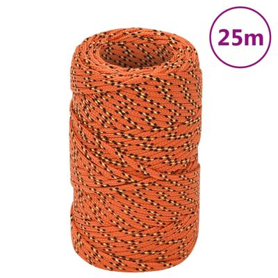 Boottouw 2 mm 25 m polypropyleen oranje Boottouw 2 mm 25 m polypropyleen oranje