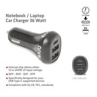 club3D CAC-1921 USB-oplader 36 W 2x USB-A, 1x USB-C Zwart Binnen - thumbnail