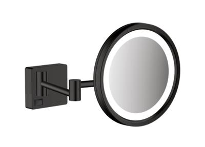 Hansgrohe Scheerspiegel AddStoris Met LED Licht Mat Zwart Hansgrohe Scheerspiegel AddStoris Met LED Licht Mat Zwart