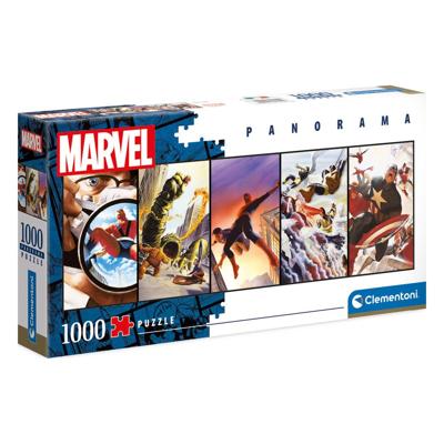 Clementoni panorama puzzel marvel superhelden, 1000st.