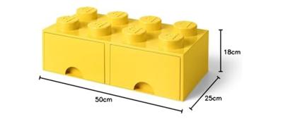 Room Copenhagen LEGO Brick Drawer 8 Geel opbergdoos - thumbnail