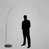 QAZQA Moderne booglamp staal met marmeren voet - XXL - thumbnail