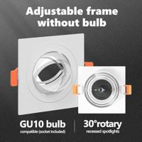 VidaXL Spotje 24 pcs wit 9 x 9 x 2 cm aluminium - thumbnail