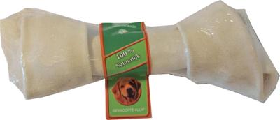 Knoopkluif wit 16 cm met banderol Kauwplezier Gebr. de Boon - Gebr de boon