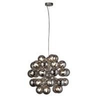 Searchlight Hanglamp GlasBerry Globe 27-lichts zwart met smoke glas - 52131-27SM - thumbnail