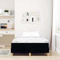 Boxspring bed Zwart, Bruin 120 x 200 cm Stof, Engineered Hout - thumbnail
