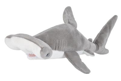 Wild Republic knuffel hamerhaai junior 38 cm pluche grijs/wit Wild Republic knuffel hamerhaai junior 38 cm pluche grijs/wit