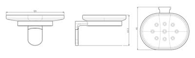 Zeephouder Sapho Zero Hangend 12x10.5 cm Chroom / ABS Zeephouder Sapho Zero Hangend 12x10.5 cm Chroom / ABS