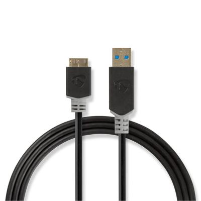 Kabel USB 3.0 | A male - Micro-B male | 2,0 m | Antraciet
