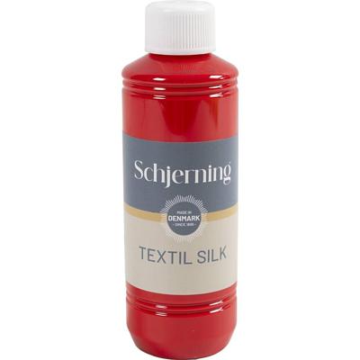 Schjerning Zijdeverf es silk, karmijnrood, 250 ml/ 1 fles