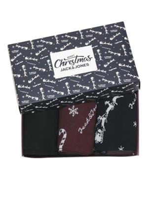Jack & Jones Kerst Sokken Giftbox 3-pack JACSNOWFLAKE-one size Jack & Jones Kerst Sokken Giftbox 3-pack JACSNOWFLAKE-one size
