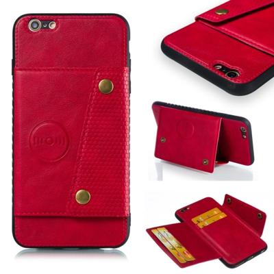 Lederen beschermhoes voor iPhone 6 plus & 6s plus (rood)