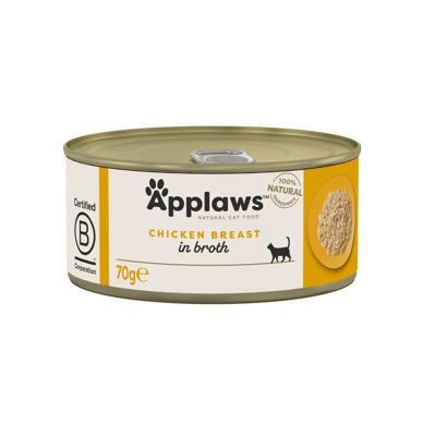 APPLAWS Chicken breast in broth - nat kattenvoer - 70g