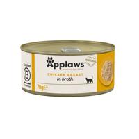 APPLAWS Chicken breast in broth - nat kattenvoer - 70g - thumbnail