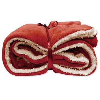 Unique Living Unique Living Lars coral fleece/suede plaid 150x200cm redwood