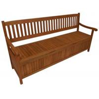 4-zits houten Tuinbank met opbergruimte 180 cm - thumbnail