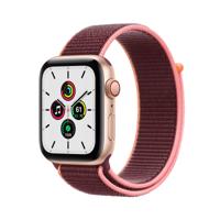 Apple Watch SE LTE MYEY2FD/A - 44 mm, pruimkleurige sportlus - goud - thumbnail