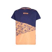 4PRESIDENT T-shirt Augustin neon oranje/donkerblauw - thumbnail