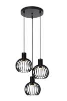 Lucide MIKAELA - Hanglamp - Ø 32 cm - 3xE14 - Zwart - thumbnail