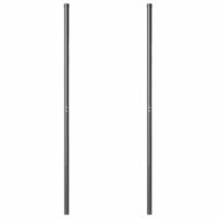Hekpalen 2 pcs Grijs 200 cm Poedergecoat staal - thumbnail