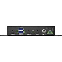 Renkforce RF-4679566 USB 3.0-hub 2 + 2 poorten Met metalen behuizing, Voor wandmontage Zwart - thumbnail