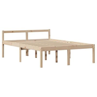 Seniorenbed met hoofdbord massief grenenhout 160x200 cm